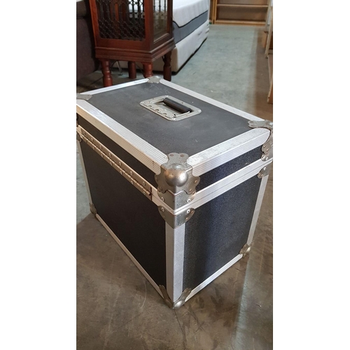 82 - American Calzone Case Company (Dallas) Large Black Flight Case (Fully Padded) with Clasps and Top Ha... 