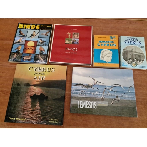 134 - Collection of Books on Cyprus; Lemesos, Cyprus From the Air, Birds of Cyprus, Pafos, The Making of M... 