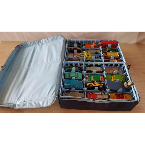 200 - Vintage Matchbox Collector's Case with Qty of Model Cars, Circa 1960's / 1970's, Made in England