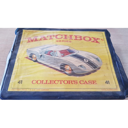 200 - Vintage Matchbox Collector's Case with Qty of Model Cars, Circa 1960's / 1970's, Made in England