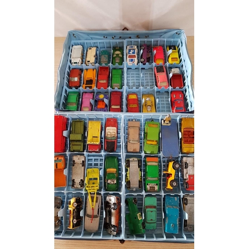 200 - Vintage Matchbox Collector's Case with Qty of Model Cars, Circa 1960's / 1970's, Made in England