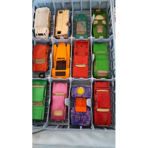 200 - Vintage Matchbox Collector's Case with Qty of Model Cars, Circa 1960's / 1970's, Made in England