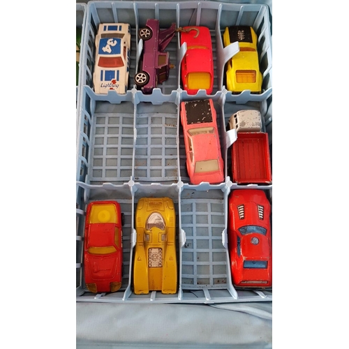 200 - Vintage Matchbox Collector's Case with Qty of Model Cars, Circa 1960's / 1970's, Made in England