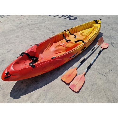 131 - RTM (Rotomod) 'Ocean Duo' 2-Person Sit-on Sea Kayak with Gear Straps and Carrying Handles, Together ... 