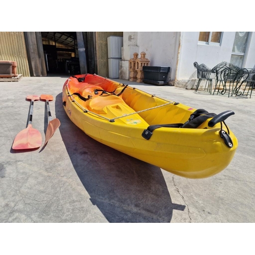 131 - RTM (Rotomod) 'Ocean Duo' 2-Person Sit-on Sea Kayak with Gear Straps and Carrying Handles, Together ... 