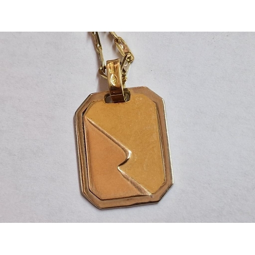 157 - 18ct Gold (.750) Decorative Two-Tone Pendant on Chain / Bracelet, (Approx. Pendant: 16 x 21mm, Total... 