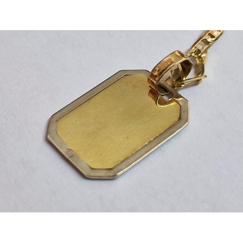 157 - 18ct Gold (.750) Decorative Two-Tone Pendant on Chain / Bracelet, (Approx. Pendant: 16 x 21mm, Total... 