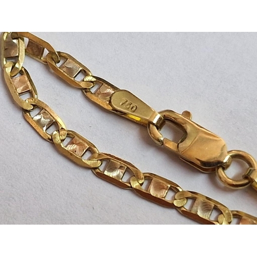 157 - 18ct Gold (.750) Decorative Two-Tone Pendant on Chain / Bracelet, (Approx. Pendant: 16 x 21mm, Total... 