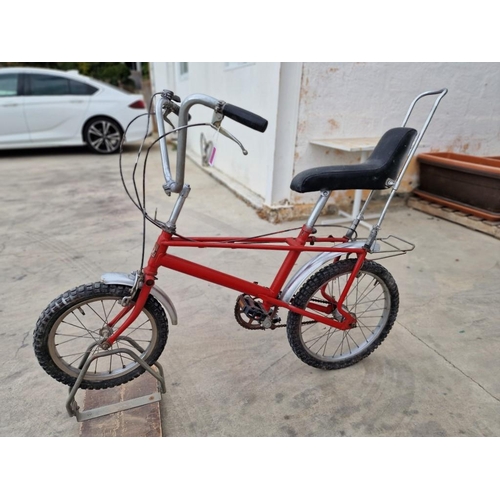 163 - Vintage Chopper Style Bicycle, Red Colour