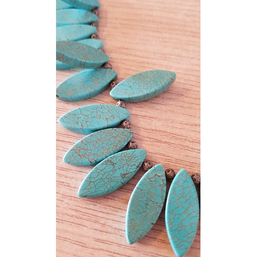 12 - Turquoise Collar / Statement Necklace, (Approx. L: 61cm)