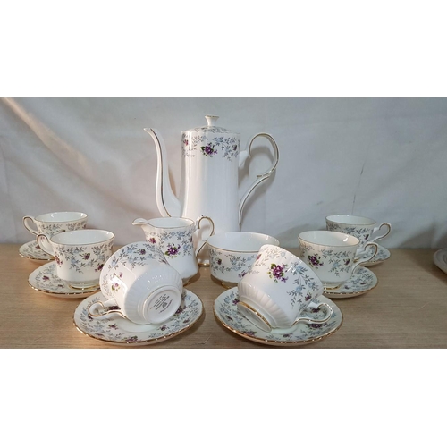 198 - Royal Stafford 'Enchanting' Porcelain Tea Set; Comprising Tea Pot, Cream Jug, Sugar Bowl and 6 x Cup... 