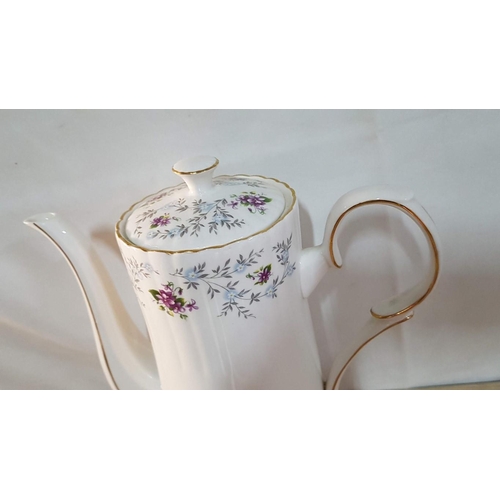 198 - Royal Stafford 'Enchanting' Porcelain Tea Set; Comprising Tea Pot, Cream Jug, Sugar Bowl and 6 x Cup... 