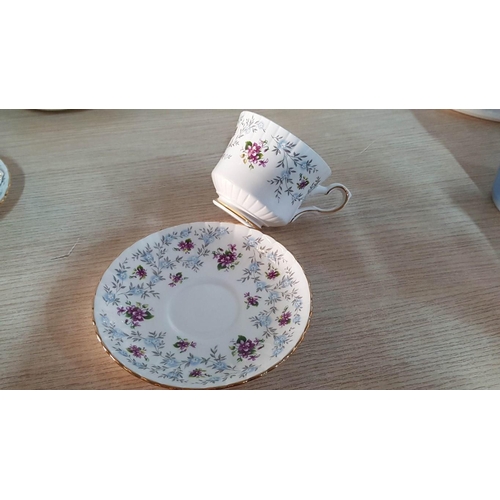 198 - Royal Stafford 'Enchanting' Porcelain Tea Set; Comprising Tea Pot, Cream Jug, Sugar Bowl and 6 x Cup... 