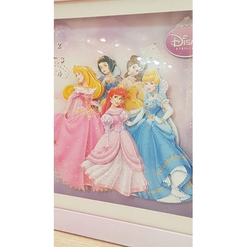 66 - Disney Princess Wall Clock, (Approx. 36 x 31cm), Untested