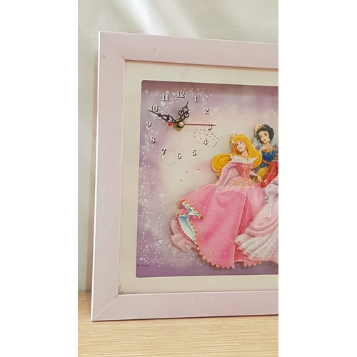 66 - Disney Princess Wall Clock, (Approx. 36 x 31cm), Untested