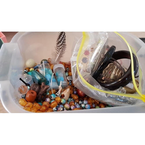 68 - Large Collection of Assorted Beads, Jewellery Making Materials, Hand Craft Accessories, etc