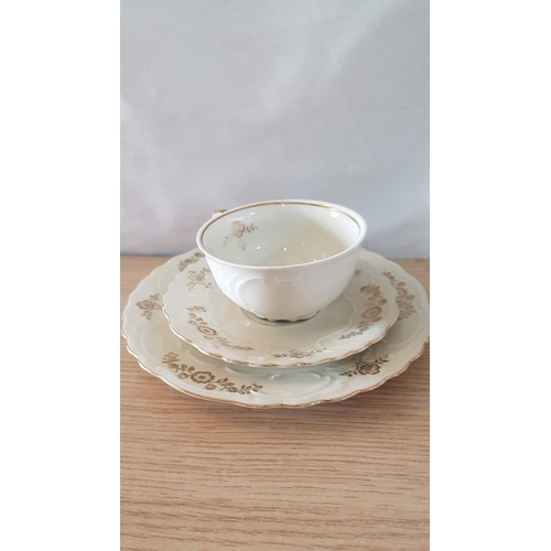 7 - 3 x Vintage Porcelain 'Trios' (Cup, Saucer and Side Plate), Bavaria, Germany