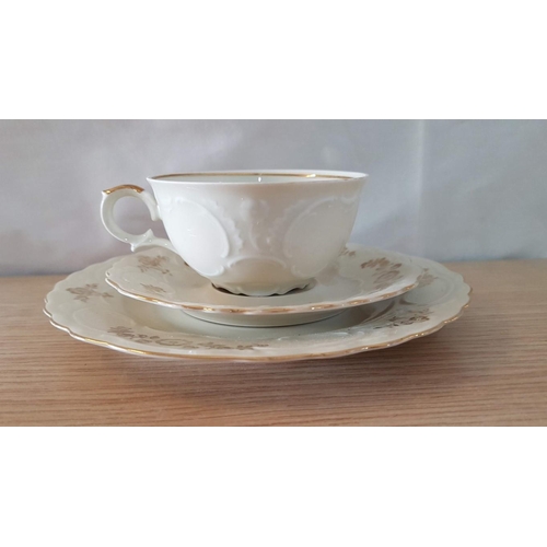 7 - 3 x Vintage Porcelain 'Trios' (Cup, Saucer and Side Plate), Bavaria, Germany