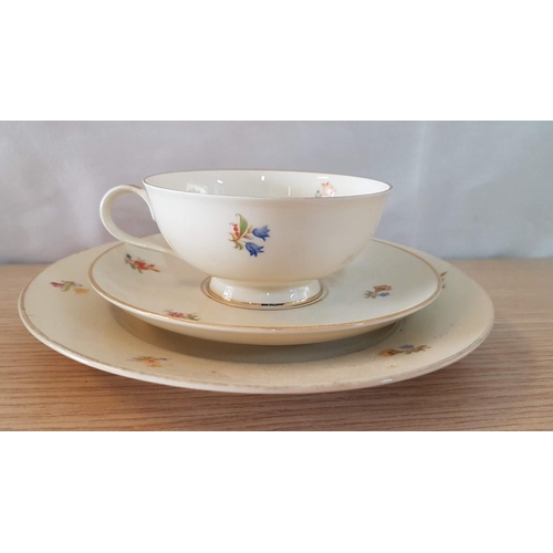 7 - 3 x Vintage Porcelain 'Trios' (Cup, Saucer and Side Plate), Bavaria, Germany