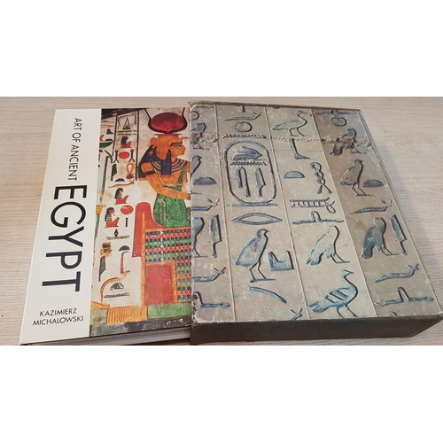 89 - 'Art of Ancient Egypt' Large Illustrated Book by Kazimerz Michalowski with Hard Case / Cover