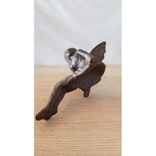 91 - Cast Iron Fairy Figurine (Approx. 21.5 x 12cm)