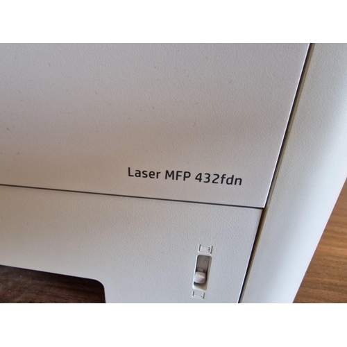 143 - HP Multi-Function Monochrome Laser Printer, (Model: MFP 432fdn, June 2022), with Spare HP 903 XL Ton... 