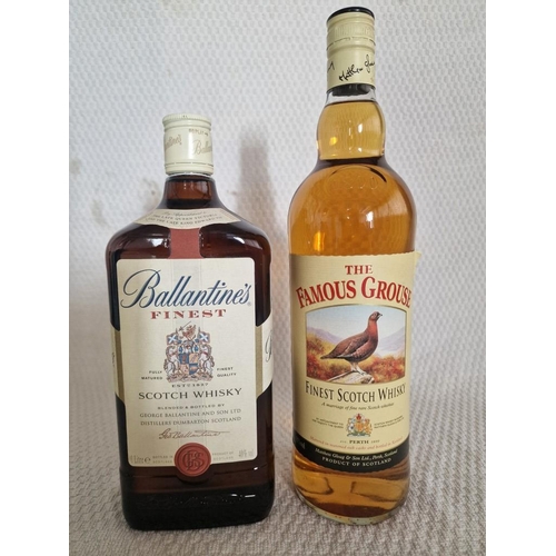 144A - Ballantines Finest Scotch Whisky, (1 Ltr, 40%), Together with Famous Grouse, (2)