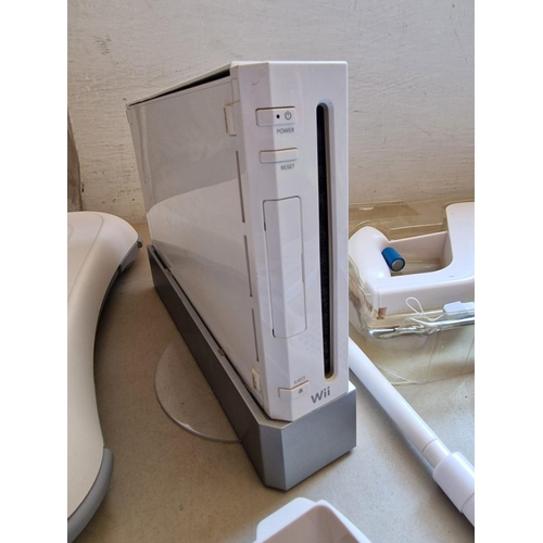 161B - Large Nintendo Wii Lot; Wii Console (Model: RVL-001 EUR), Complete with 2 x Pairs of Controllers, Wi... 