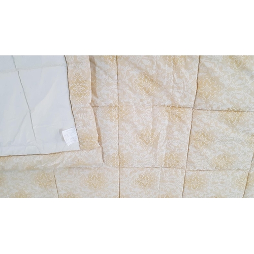 632 - Double Bed Cover in Classic Golden Pattern, (Approx. 220 x 220cm)