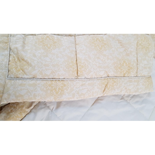 632 - Double Bed Cover in Classic Golden Pattern, (Approx. 220 x 220cm)