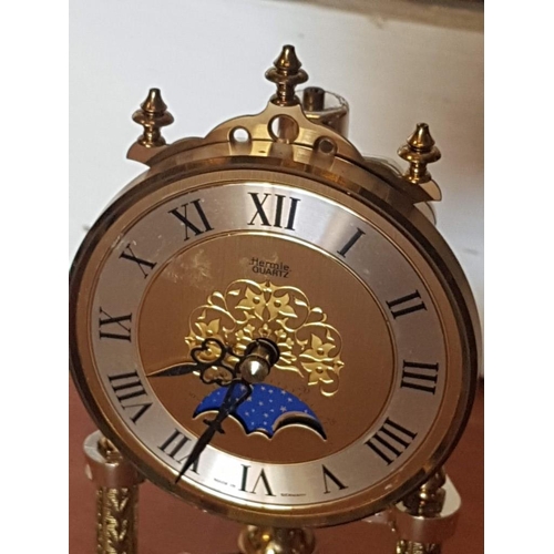 717 - Vintage 'Hermle' Anniversary / Dome Clock with Quartz Movement, (Approx. H: 23cm)