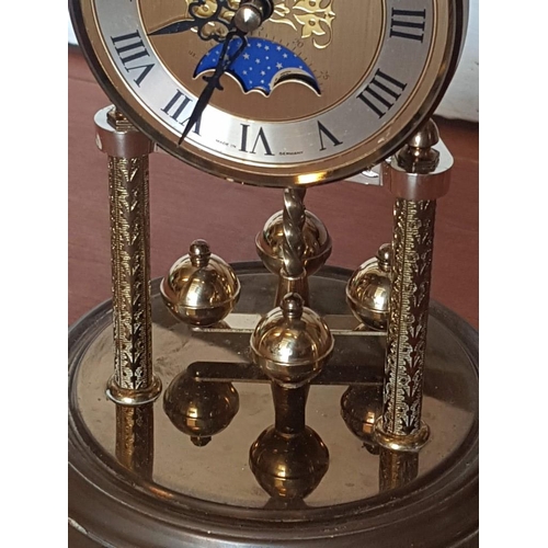 717 - Vintage 'Hermle' Anniversary / Dome Clock with Quartz Movement, (Approx. H: 23cm)