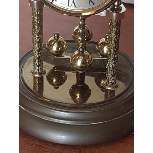 717 - Vintage 'Hermle' Anniversary / Dome Clock with Quartz Movement, (Approx. H: 23cm)