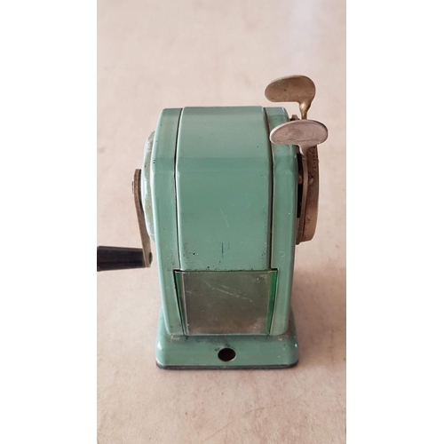 711 - Vintage / Retro Items; Large Table Mounted Pencil Sharpener, Revolving Leather Belt Hole Punch, Towi... 