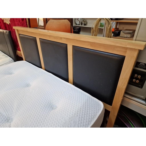 698 - Double Divan Bed with Wood & Leatherette Panel Headboard, Storage Drawers and 'Highgate Beds' Rhapso... 