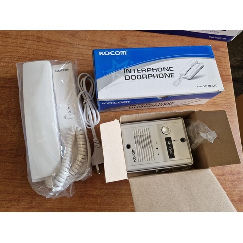 688 - KOCOM Doorphone (KDP-601AM), Together with KOCOM Silver Colour Metal Door Phone, (MS-2D), (2).

** S... 