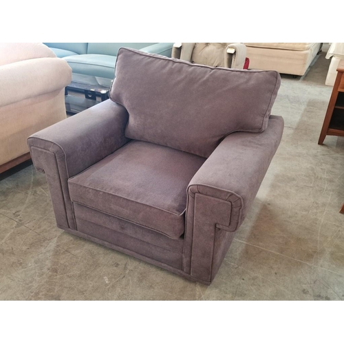 663 - Grey Fabric Arm Chair