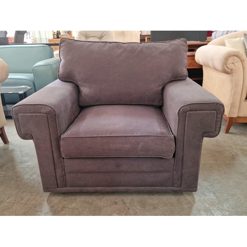 663 - Grey Fabric Arm Chair