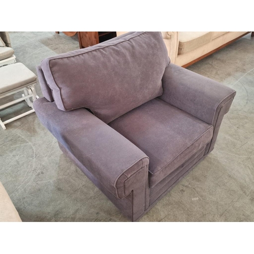 663 - Grey Fabric Arm Chair