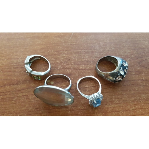 645 - Small Collection of Assorted Jewellery; Silver and Stainless Steel Rings, Hand Made Elephant Pendant... 