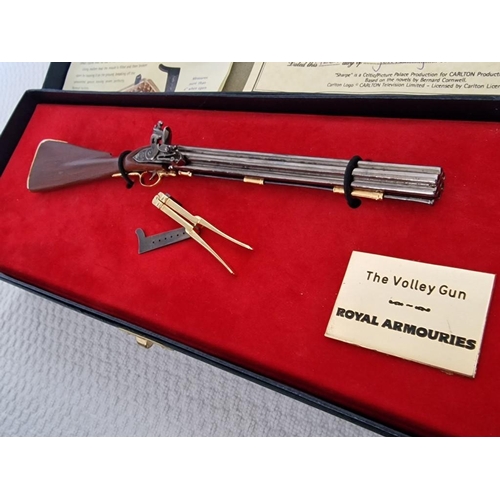 733 - 2 x Limited Edition Miniature Model Guns; Sharpe's Commemorative Valley Gun and Baker Rifle, only 2,... 