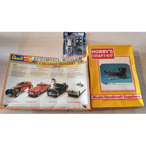 739 - Hobby Craft Kit; Hansom Cab with Instructions, Together with 'Aut Model' Mercedes Benz Kit and  'Rev... 