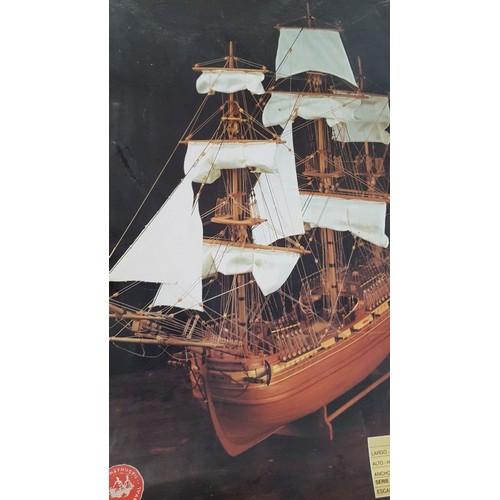 50A - Large Wooden Model Kit for Boat; 'Grimsby Fragata Inglesa, English Frigate', (Approx. L: 70cm, H: 54... 