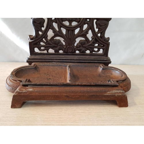 11 - Vintage Cast Iron Umbrella / Stick Stand, Complete with Tray, (Approx. 48 x 32cm)