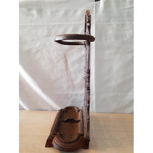 11 - Vintage Cast Iron Umbrella / Stick Stand, Complete with Tray, (Approx. 48 x 32cm)