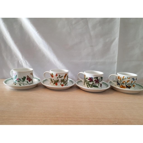 12 - 4 x Portmeirion 'Botanic Garden' Cups & Saucers