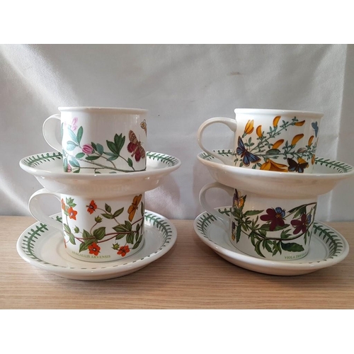 12 - 4 x Portmeirion 'Botanic Garden' Cups & Saucers