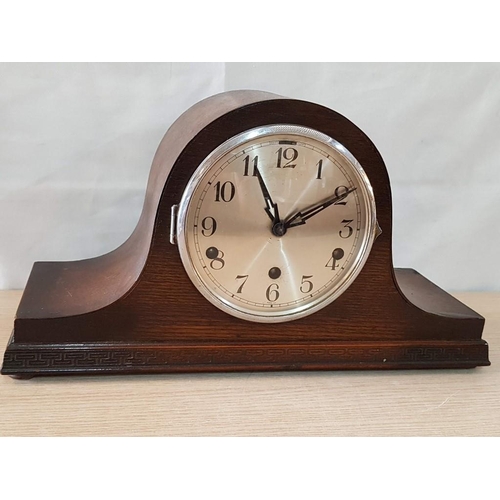 24 - Classic English Mantle Clock, 'Cocked Hat' from 1930's. 8-Day Movement with Westminster Chime, Compl... 