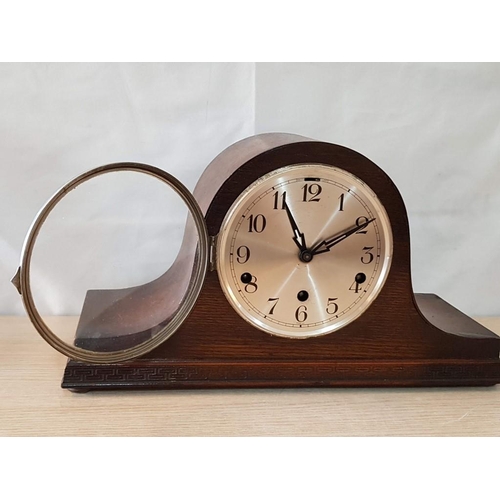 24 - Classic English Mantle Clock, 'Cocked Hat' from 1930's. 8-Day Movement with Westminster Chime, Compl... 