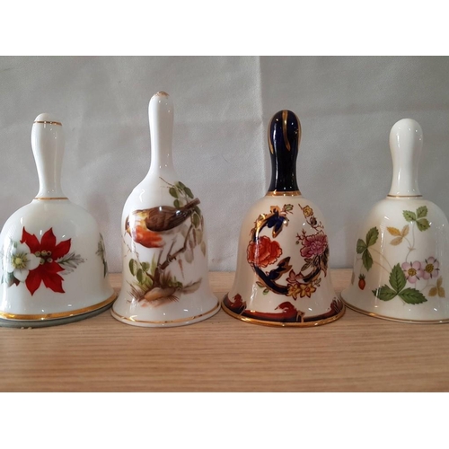 27 - 10 x Small Bells; 4 x Glass Incl. Edinburgh Crystal and Disney Land, 5 x Porcelain Incl. Wedgwood an... 